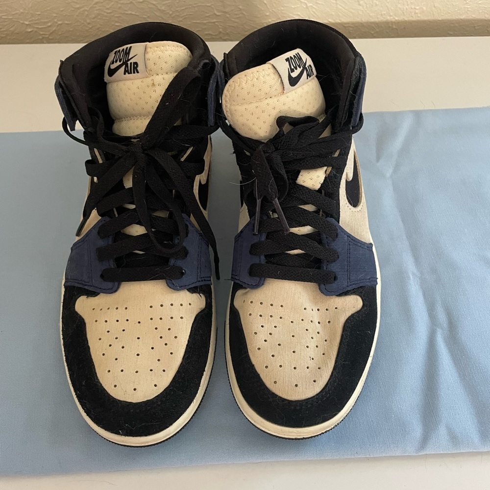 Nike Zoom Air Black and Cream High-Tops